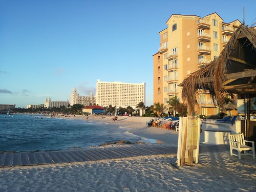 Palm Beach from Divi Aruba Phoenix Beach Resort. Palm Beach, Aruba happens to be increasingly popular in recent times.